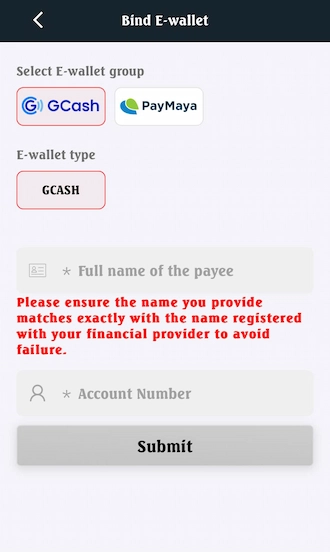 📌Step 2: fill in the full of the payee and the account number. 